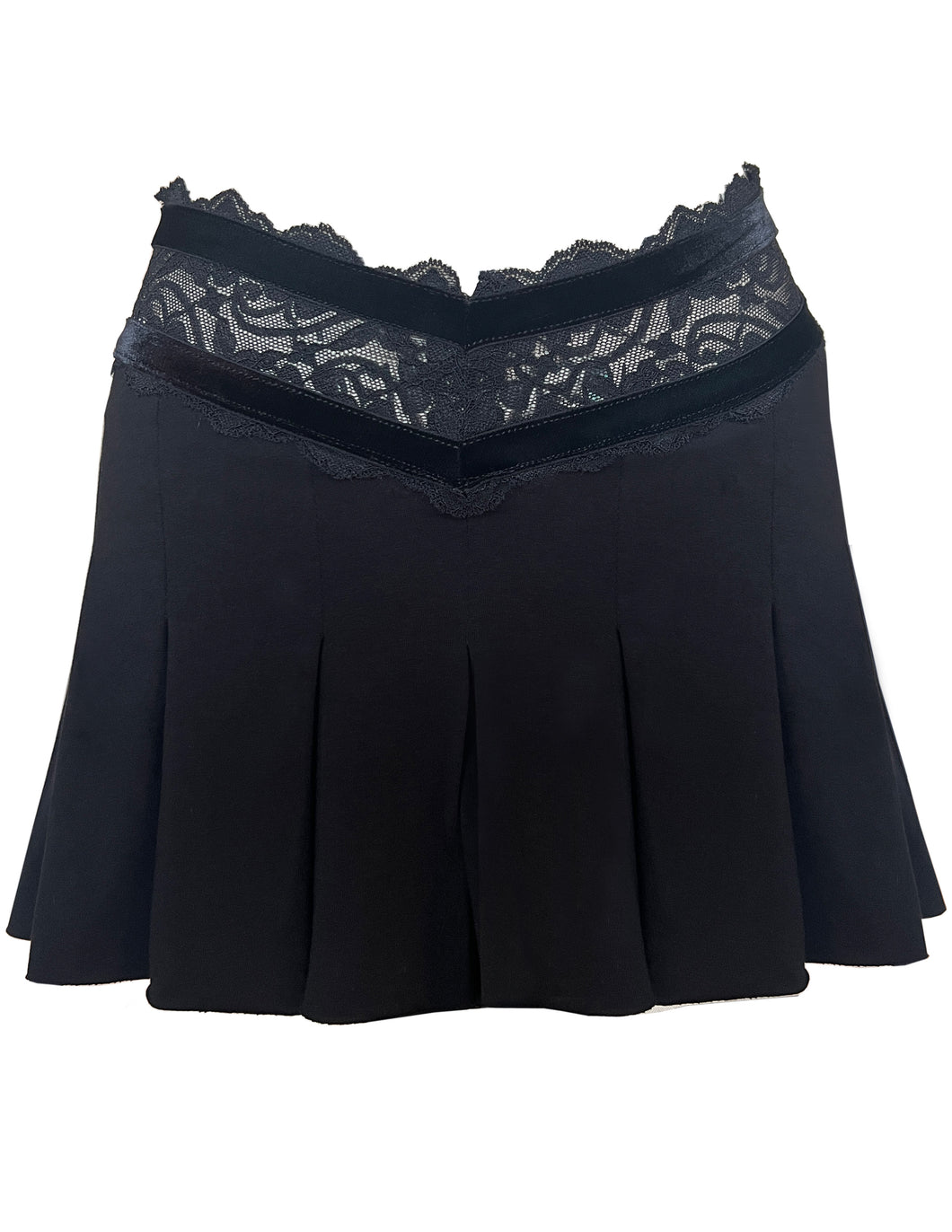 Cheer mini skirt with black lace