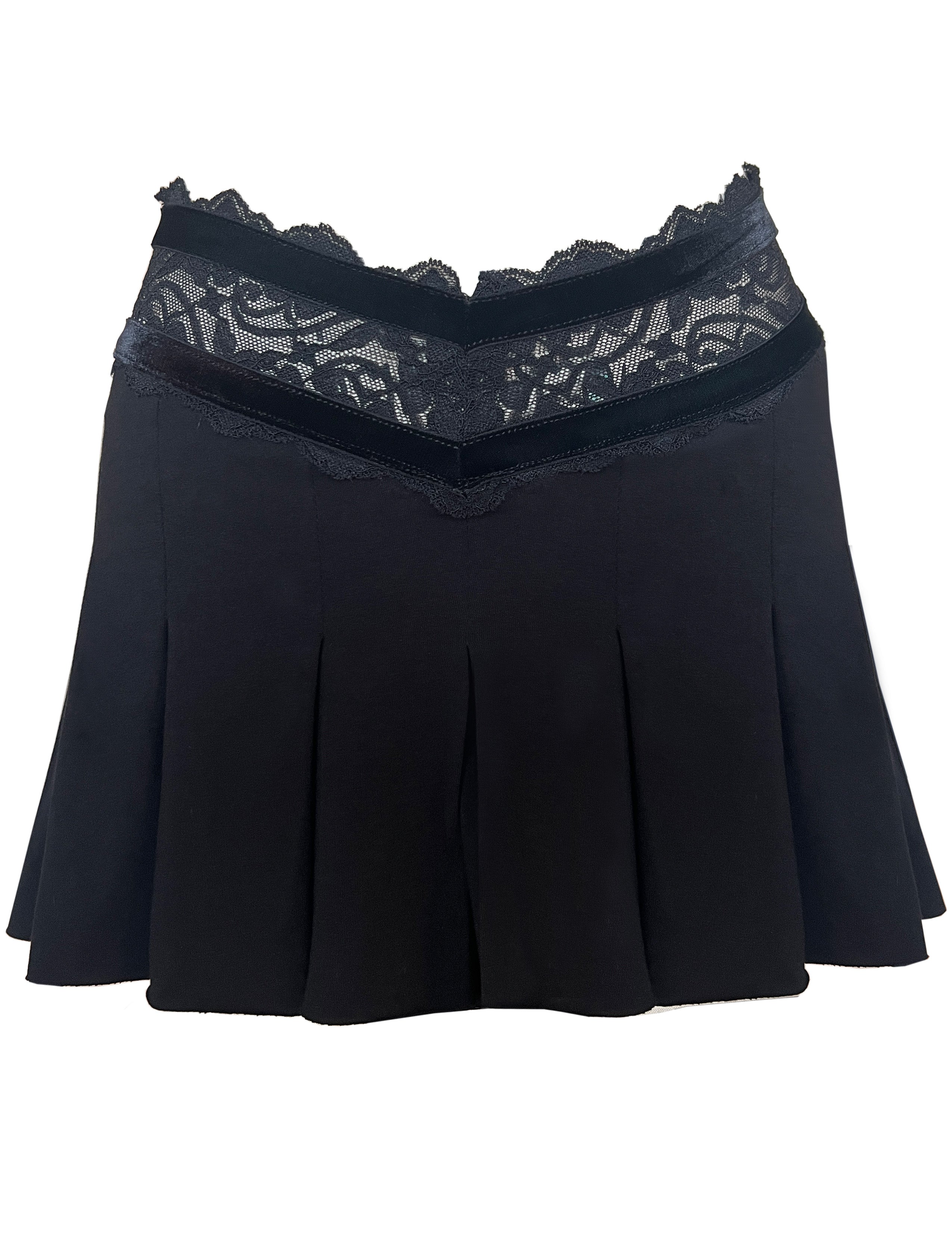 Cheer mini skirt with black lace – Mimi Wade